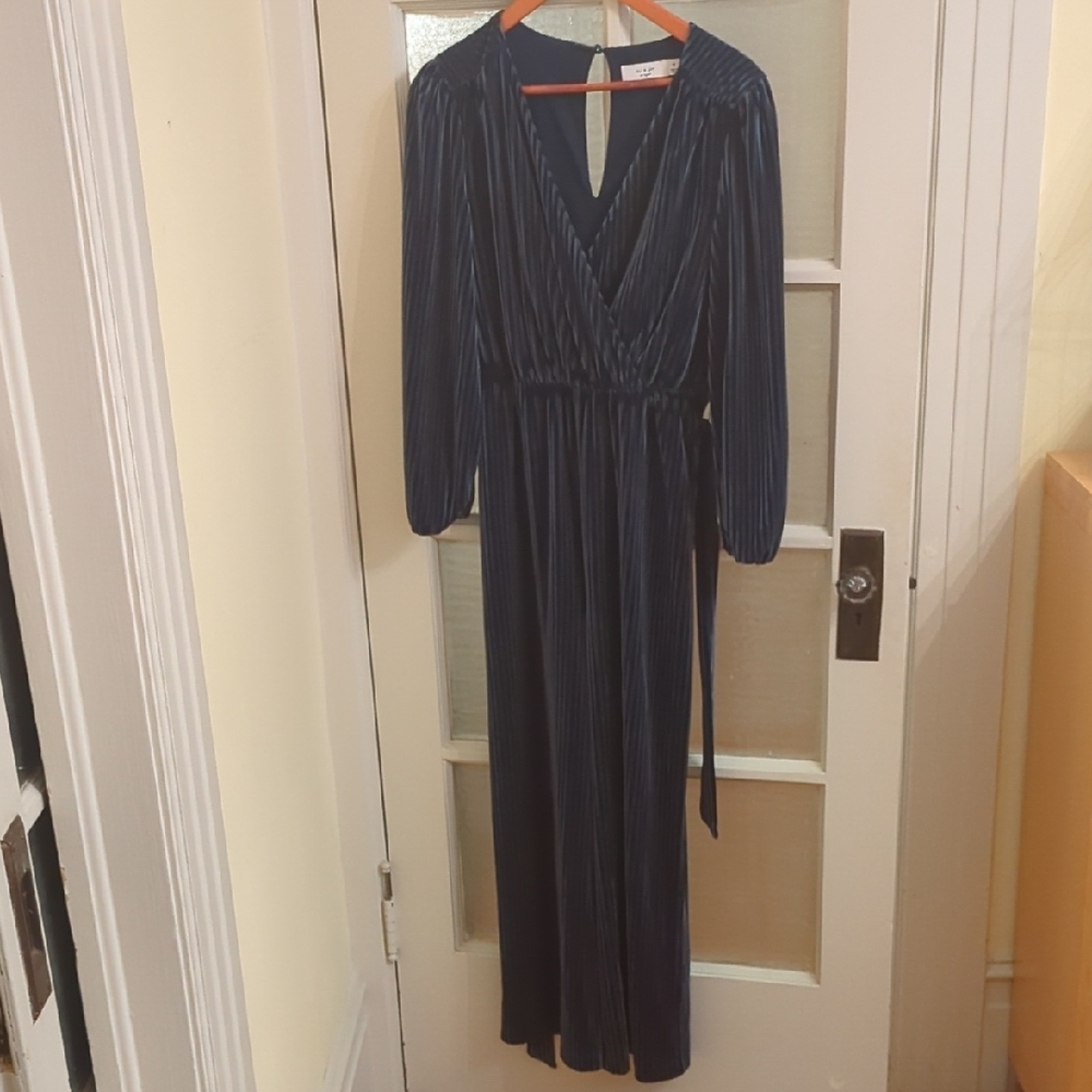 ALI & JAY Navy Striped Long Sleeve Dress